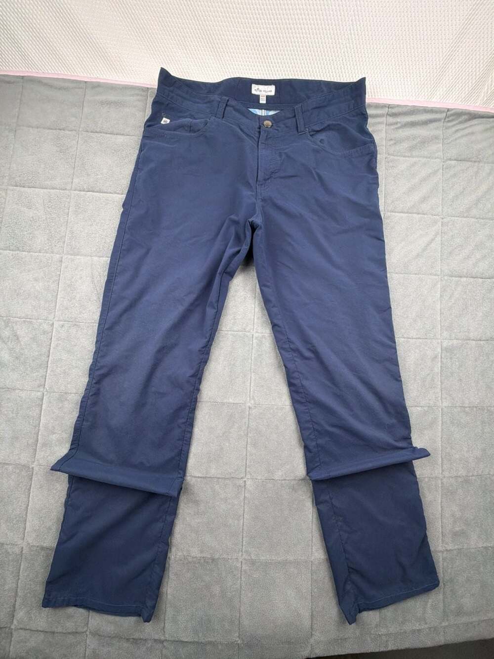 Peter Millar 5 Pocket Mens Golf Chino Pants 34x34 Navy EB66